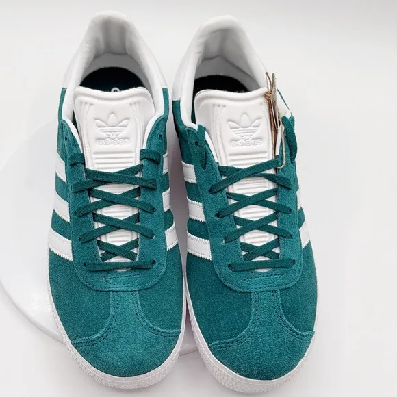 Adidas Gazelle Junior Shoes Size 7 Kids Teal/White Originals IF9800 - NEW