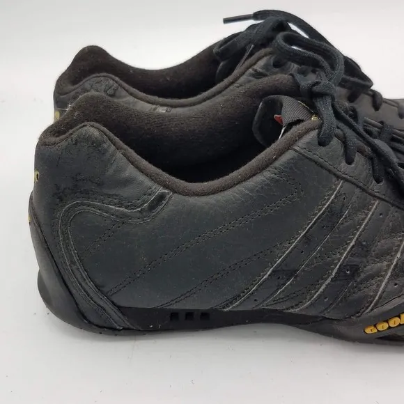 Adidas Goodyear Size 5 Black Leather Driving Racing Shoes Sneakers Art 562482