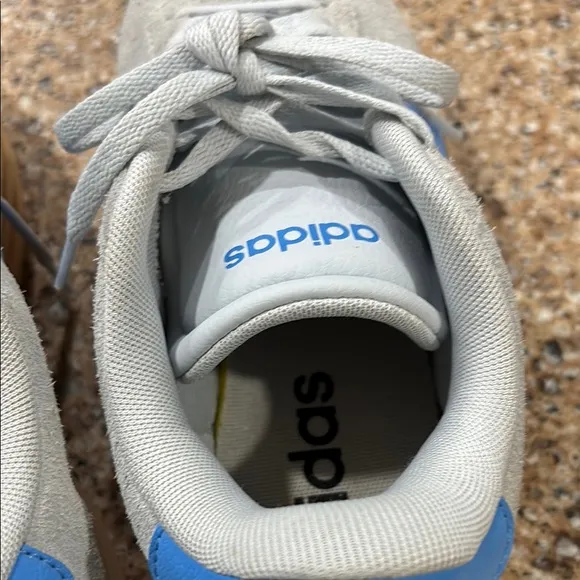Adidas Gray and Blue Suede Sneakers with Gum Sole