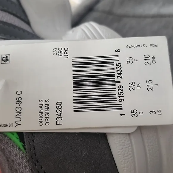 Adidas Gray and Green Sneakers