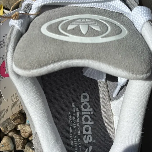Adidas Gray and White Sneakers Casual Athletic Style