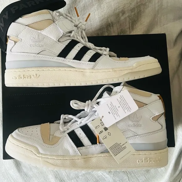 Adidas Ivy Park Forum Mid S29020 White Mesa Sneakers Shoes Mens 11.5 Womens 13