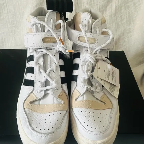 Adidas Ivy Park Forum Mid S29020 White Mesa Sneakers Shoes Mens 11.5 Womens 13