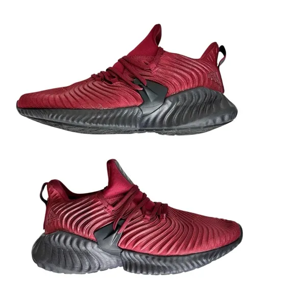 Adidas Men's AlphaBounce Instinct Running Sneakers Maroon SZ 9.5