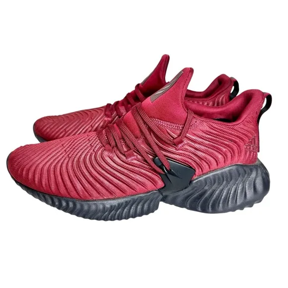 Adidas Men's AlphaBounce Instinct Running Sneakers Maroon SZ 9.5