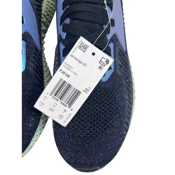adidas Mens Alphaedge 4D Running Shoes &quot;Goodbye Gravity&quot; Size 11.5 11 1/2 FV6106
