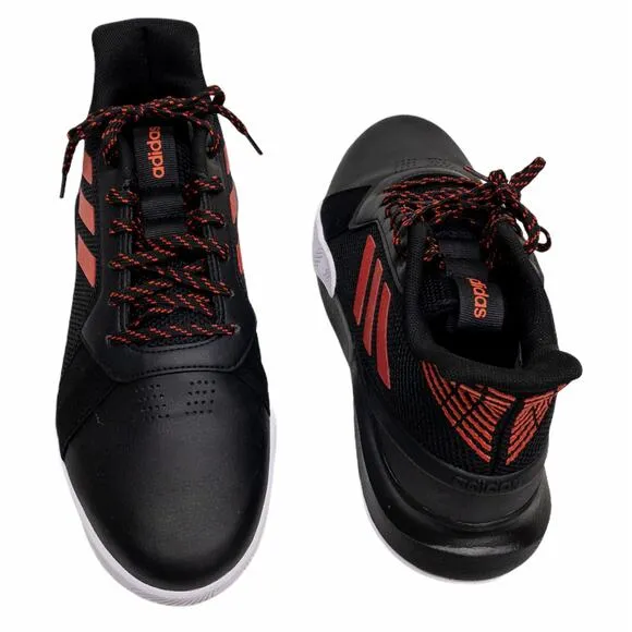 Adidas Mens Black Red Run the Game Basketball Shoes Active Red 8
