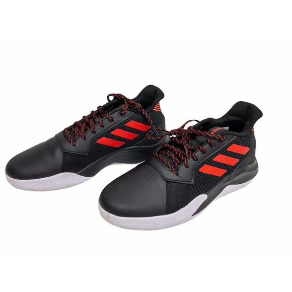 Adidas Mens Black Red Run the Game Basketball Shoes Active Red 8