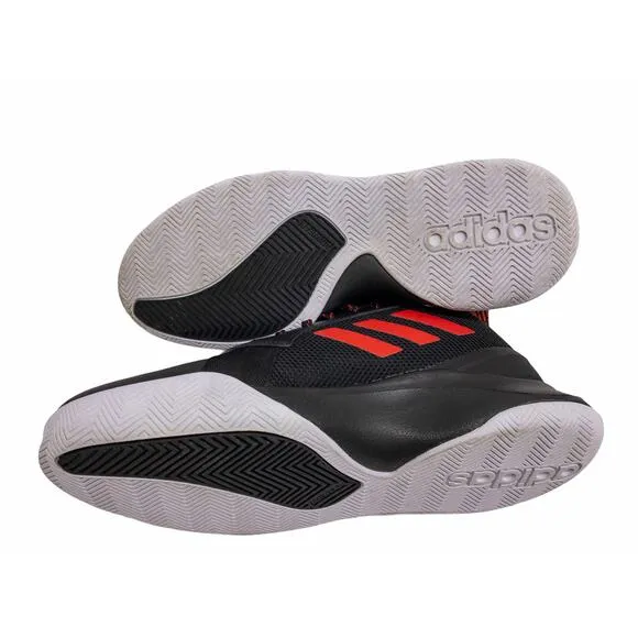 Adidas Mens Black Red Run the Game Basketball Shoes Active Red 8