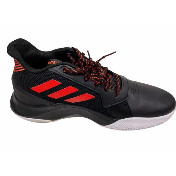 Adidas Mens Black Red Run the Game Basketball Shoes Active Red 8