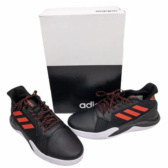 Adidas Mens Black Red Run the Game Basketball Shoes Active Red 8