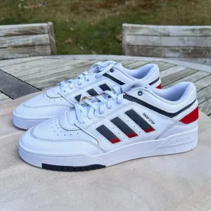 adidas Mens Drop Step Low Sneakers Size 11.5 White Grey Red Athletic Shoes New