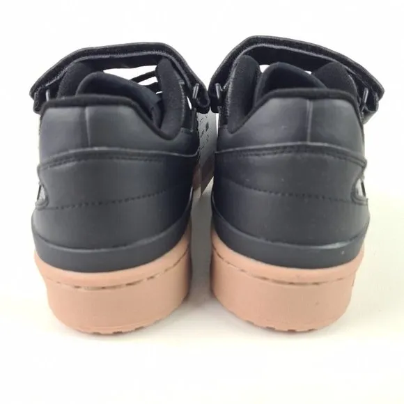 Adidas Mens Forum Original Shoes Casual Sneaker Leather Black Gum