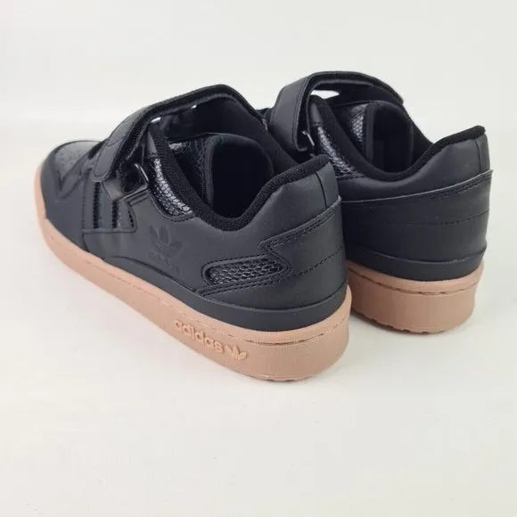 Adidas Mens Forum Original Shoes Casual Sneaker Leather Black Gum