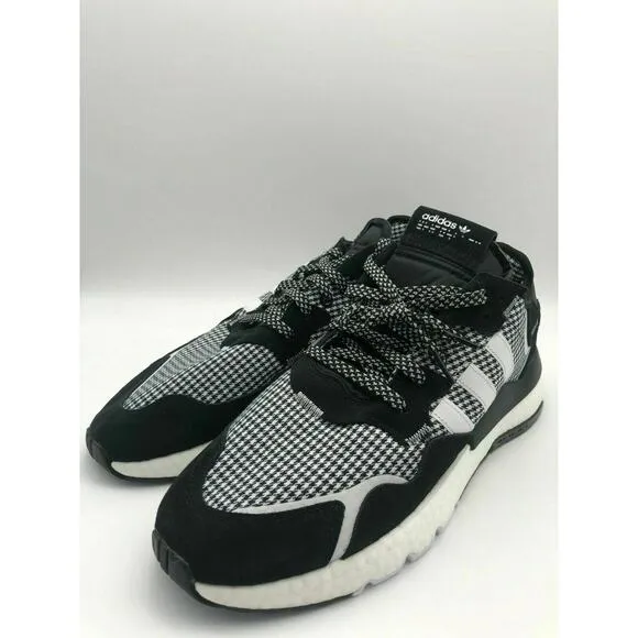 adidas Men’s Nite Jogger Casual Shoes Black/White/Silver FV3854 Size 10.5 NWT
