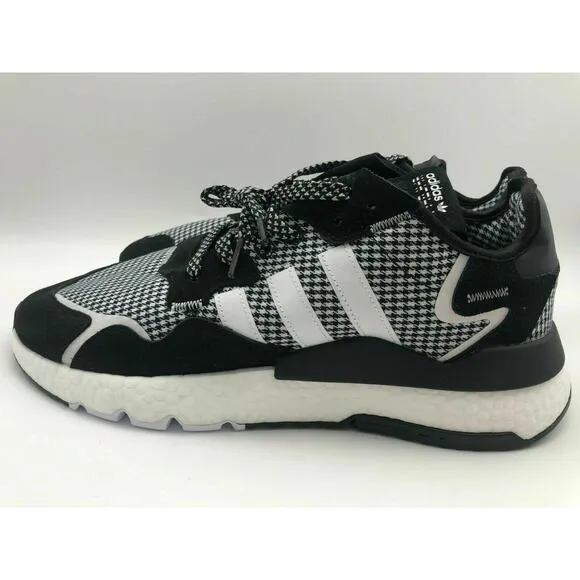 adidas Men’s Nite Jogger Casual Shoes Black/White/Silver FV3854 Size 10.5 NWT