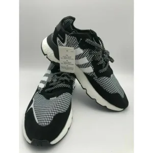 adidas Men’s Nite Jogger Casual Shoes Black/White/Silver FV3854 Size 10.5 NWT
