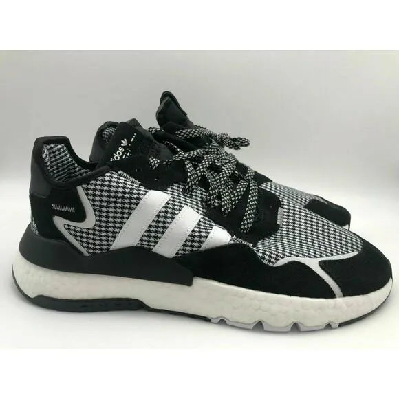 adidas Men’s Nite Jogger Casual Shoes Black/White/Silver FV3854 Size 10.5 NWT