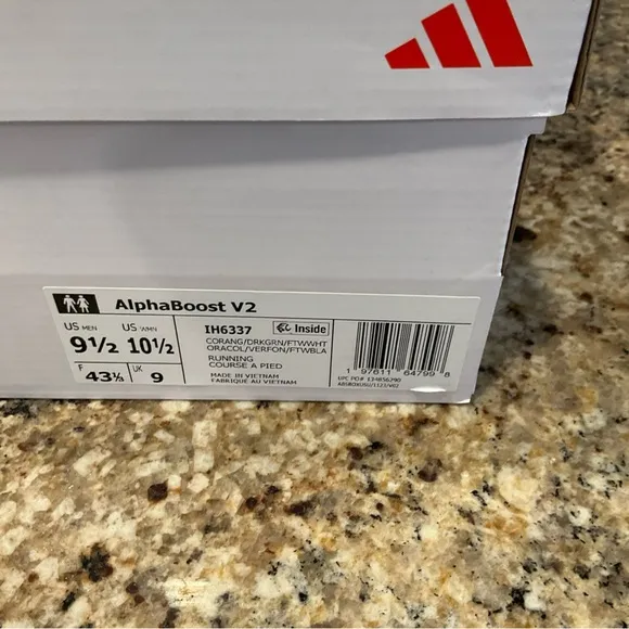 Adidas Miami Hurricanes Alphaboost  IH6337 V2 Shoes Men Size 9.5 Full Box