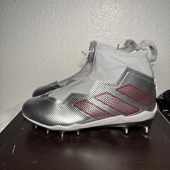 Adidas Nasty Fly NC State Wolfpack Football Cleats Gray Size Mens 13 HQ6405