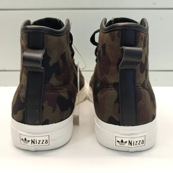Adidas Nizza High RF Camo HQ8536 Hi Top Casual Canvas Sneakers Men's 8.5