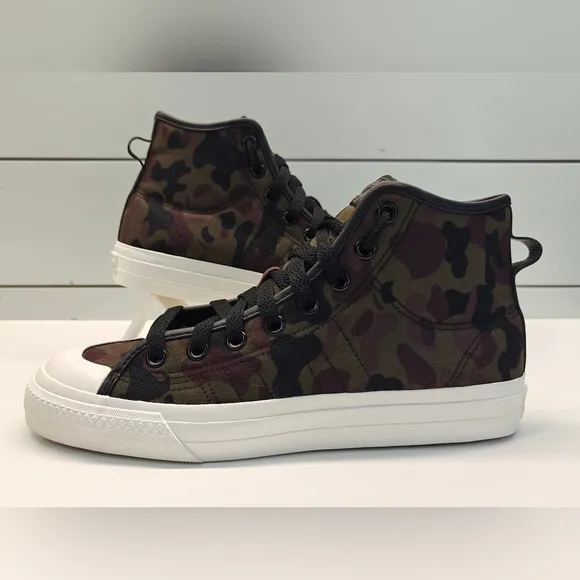 Adidas Nizza High RF Camo HQ8536 Hi Top Casual Canvas Sneakers Men's 8.5