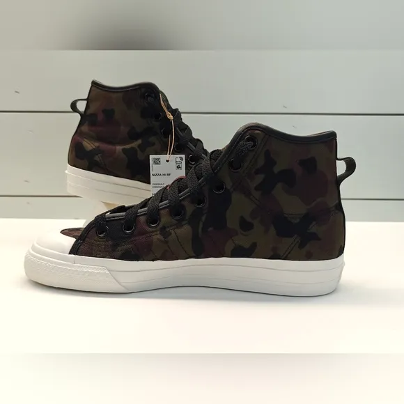 Adidas Nizza High RF Camo HQ8536 Hi Top Casual Canvas Sneakers Men's 8.5