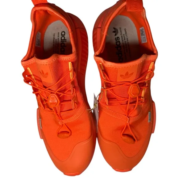 Adidas Original Men’s Athletic Running Orange Athletic Shoes Size 10 Hook &amp; loop