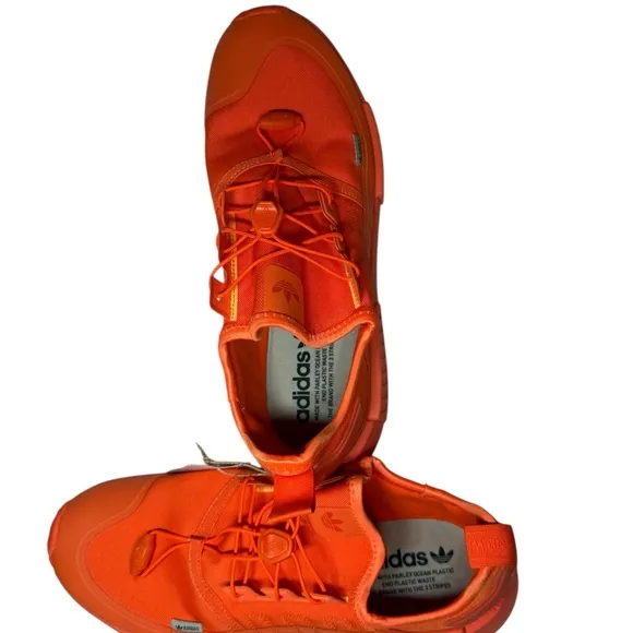 Adidas Original Men’s Athletic Running Orange Athletic Shoes Size 10 Hook &amp; loop