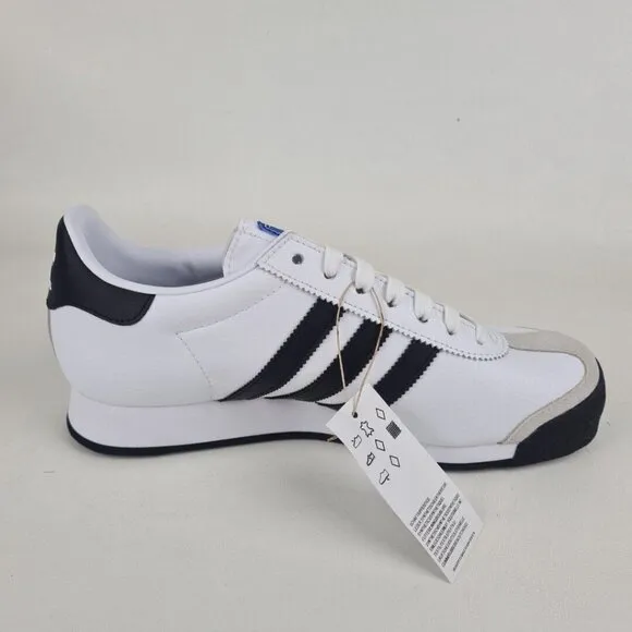adidas Originals 675033 Samoa Leather Casual Sneakers Men White/Black SZ 8.5