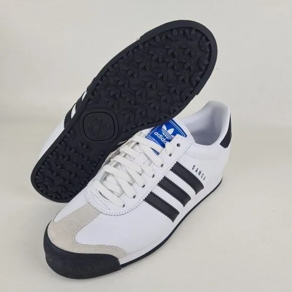 adidas Originals 675033 Samoa Leather Casual Sneakers Men White/Black SZ 8.5