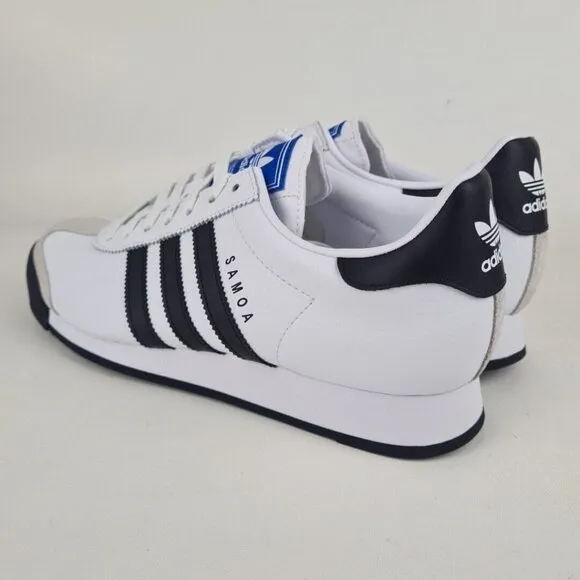 adidas Originals 675033 Samoa Leather Casual Sneakers Men White/Black SZ 8.5