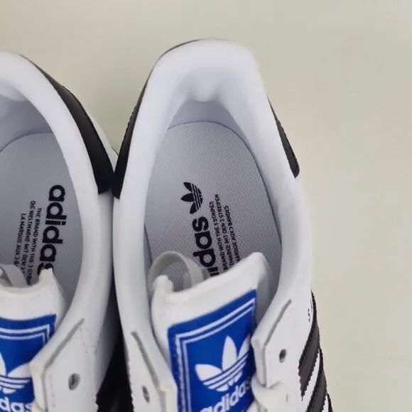 adidas Originals 675033 Samoa Leather Casual Sneakers Men White/Black SZ 8.5