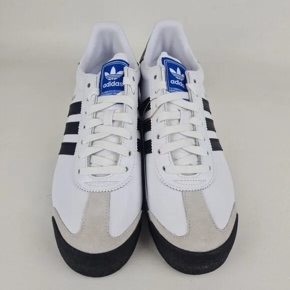 adidas Originals 675033 Samoa Leather Casual Sneakers Men White/Black SZ 8.5