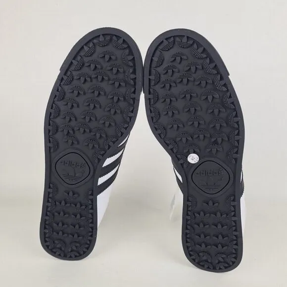 adidas Originals 675033 Samoa Leather Casual Sneakers Men White/Black SZ 8.5