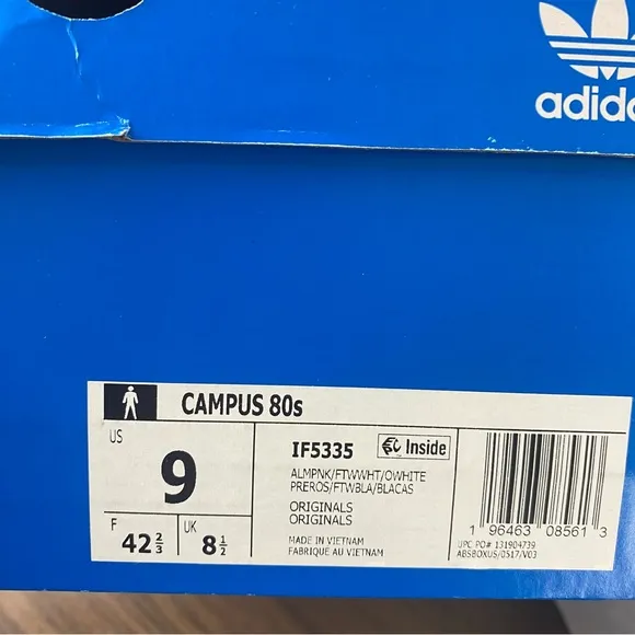 Adidas Originals Campus 80s Almost Pink IF5335 Casual Shoes Sneakers Mens Sz