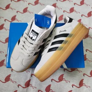 Adidas Originals Gazelle Bold Low Top Casual Shoes Pink Brown