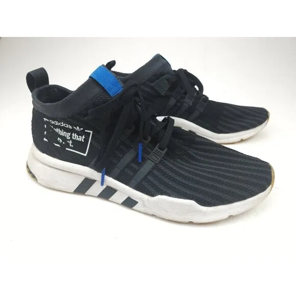 adidas originals Size 12 EQT Support Mid Adv Primeknit shoes Men's Black/Carbon