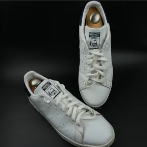 Adidas Originals Stan Smith Shoes Mens 12 Sneakers Casual White Blue FX5501
