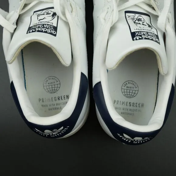 Adidas Originals Stan Smith Shoes Mens 12 Sneakers Casual White Blue FX5501