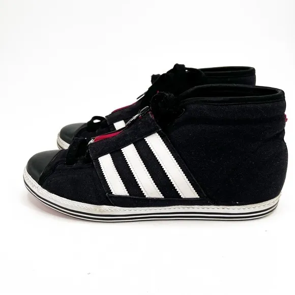 Adidas Originals Vanity Vulc Mid 2 Sneakers Black White Pink High Tops Size 9.5