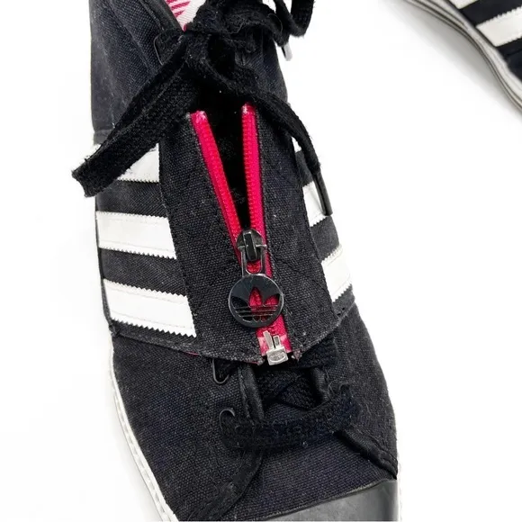 Adidas Originals Vanity Vulc Mid 2 Sneakers Black White Pink High Tops Size 9.5