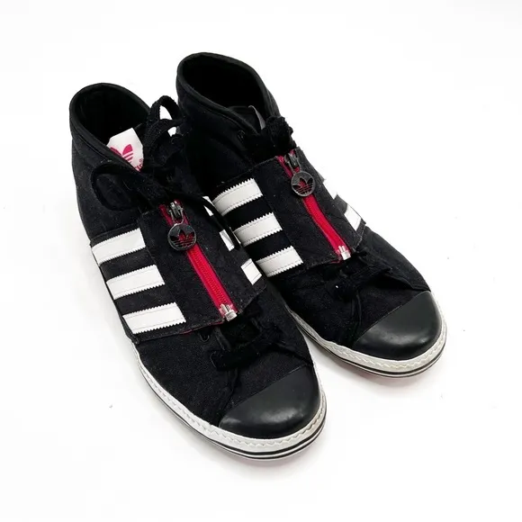 Adidas Originals Vanity Vulc Mid 2 Sneakers Black White Pink High Tops Size 9.5