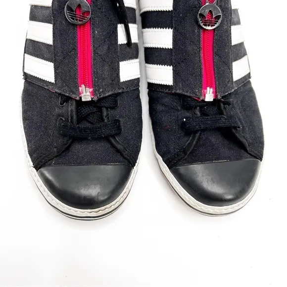 Adidas Originals Vanity Vulc Mid 2 Sneakers Black White Pink High Tops Size 9.5