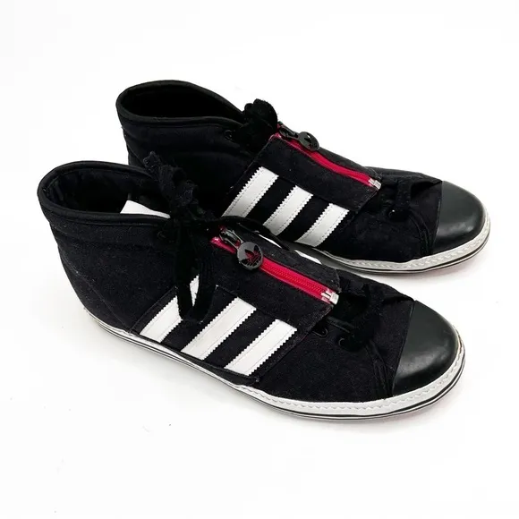 Adidas Originals Vanity Vulc Mid 2 Sneakers Black White Pink High Tops Size 9.5