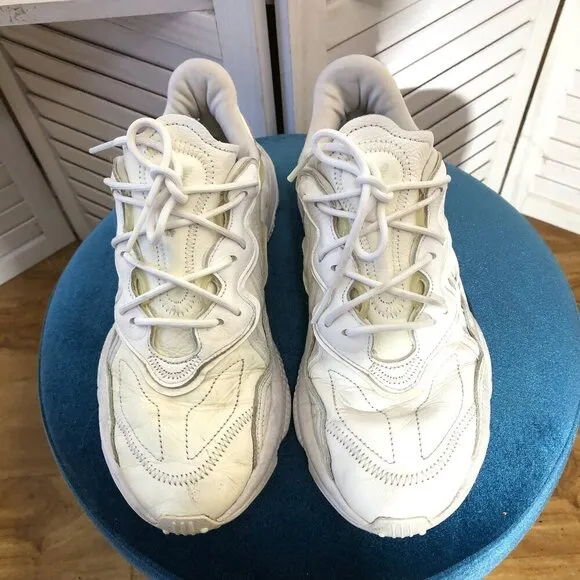 Adidas Ozweego 90s Y2K retro style off white man's sneakers leather shoes sz 10