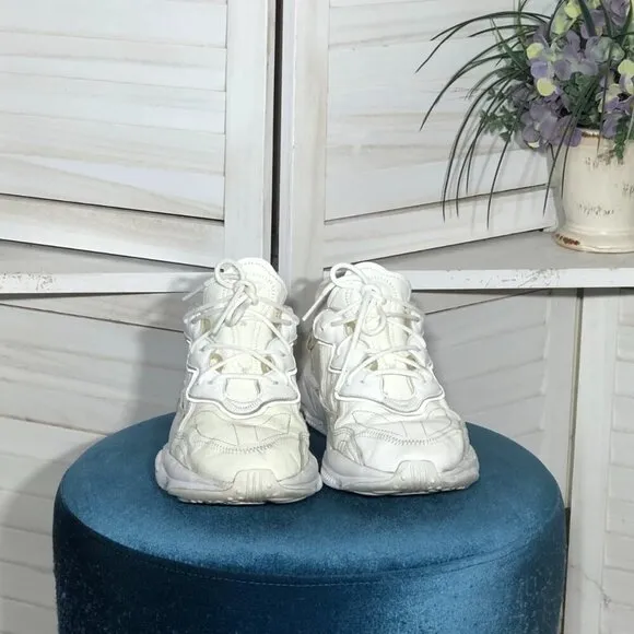 Adidas Ozweego 90s Y2K retro style off white man's sneakers leather shoes sz 10