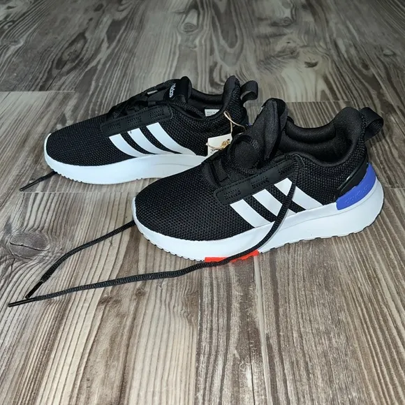 Adidas Racer TR21 K Cloud Foam Sneakers Unisex Shoes Black White Big Kids