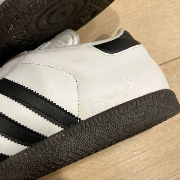 Adidas Samba Classic Shoes Sneakers Men’s Soccer White Black Gum Sole Size 13.5