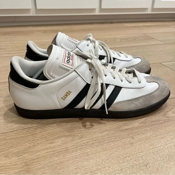 Adidas Samba Classic Shoes Sneakers Men’s Soccer White Black Gum Sole Size 13.5